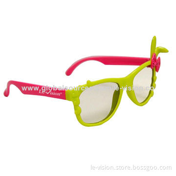 Plastic Frame Children's Polarized 3D Glasses for Passive Digital Cinema